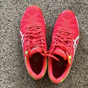 ASICS Women's Red and Yellow Running Shoes